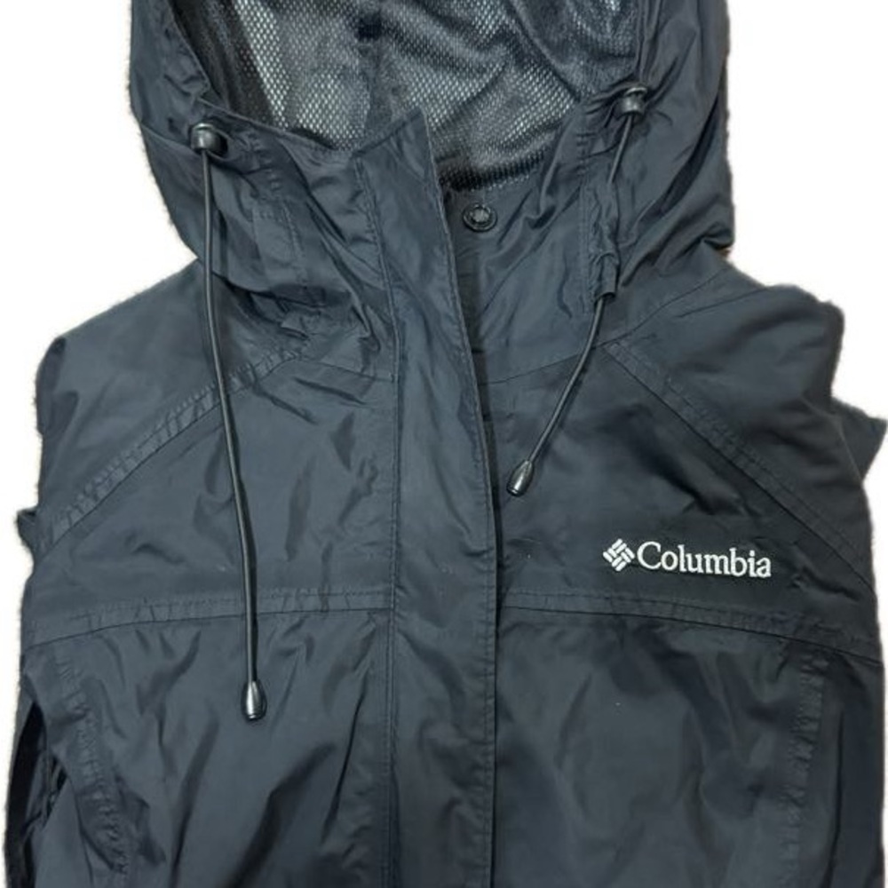 Columbia Black Omni-Tech Waterproof Rain Jacket